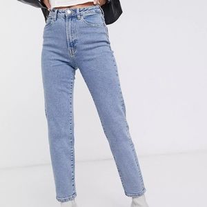 Stradivarius cotton slim mom jean with stretch